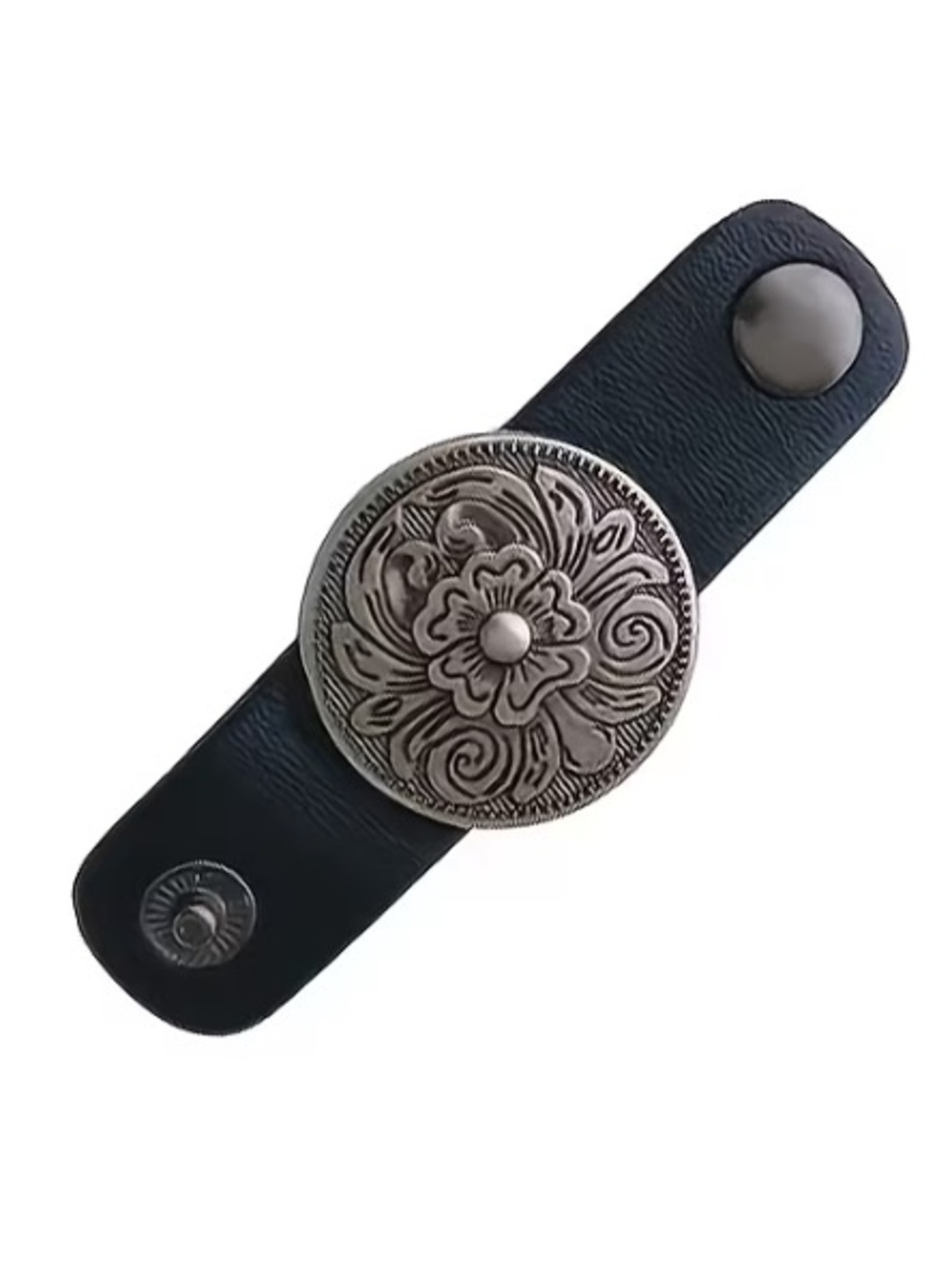 Black & Silver Concho Slide - Picture 2 of 4